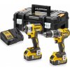 DCK266P2T DeWALT 18 VOLT AKU BEZUHLÍKOVÁ KOMBO SADA VRTAČKA/ŠROUBOVÁK DCD796 A RÁZOVÝ UTAHOVÁK 1/4