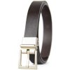 Kožený dámsky opasok BRUSH GOLD, šírka 2.5cm - Tmavo hnedá (VBRUSH-GOLD-TH)