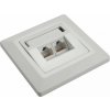 Zásuvka Solarix CAT5E UTP 2 x RJ45 pod omítku bílá