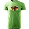 Nemecká orlica a vlajka - Klasické pánske tričko vyššej gramáže - 3XL ( Trávová zelená )