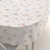 Biante Detský bavlnený oválny obrus Sandra SA-614 Veselé vtáčiky na bielom 140x180 cm