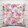 Biante Bavlnená obliečka na vankúš s lemom Sandra SA-493 Kolibríky s ružovými kvetmi na bielom 40 x 60 cm