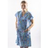 REFLI Dámske zdravotnícke šaty, vzor: splašené kosti modré S REFLISATYKOSTIMS