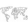 Mapa sveta nástenná 110 cm (Dekorácie z kovu - nástenné mapy)