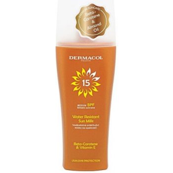 Dermacol Sun Water Resistant vodeodolné mlieko na opaľovanie s rozprašovačom SPF15 200 ml