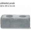 Semmelrock Castello 40x20x14cm, Farby hnedá