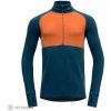Devold Expedition Merino 235 Zip Neck tričko, flame/flood XXL