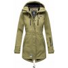 Marikoo ZIMTZICKE dámska zimná softshell bunda s kapucňou olivová
