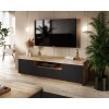 TV STOLÍK LUNGO DUB WOTAN ČIERNA 170 cm