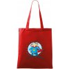 Otec superman - chlapec a chlapec - Taška bavlnená - 42 x 38 cm ( Červená )