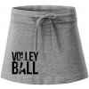 Volleyball nápis - Športová sukne - two in one - XL ( Tmavosivý melír )
