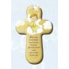 Kríž: s modlitbou, drevený - žltý anjelik - CM-2
