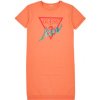 Guess Krátke šaty ROLLED UP SLEEVES TERRY DRESS Oranžová
