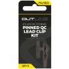 Avid 5 ks Sada Závesiek Carp Outline FleckTone Pinned QC Lead Clip Kit