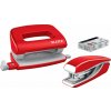 Leitz Stapler Stapler + Hole Puncher Mini NeXXt WOW červená