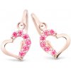Cutie Jewellery Detské náušnice ružové zlato C2757R-Tcf Red