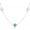 Olivie Strieborný náhrdelník s bielou perleťou a malachitom TALIS Ag 925; ≤5,65g.