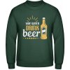 AWDis Mikina - Zachráň vodu - pi pivo - Fľašková zelená - L - Pánske