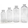 Plastová fľaša priehľadná okrúhla, flip top priehľadný, 150 ml
