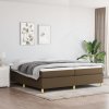 Box spring postel s matrací tmavě hnědá 200x200 cm textil Hnědá 3144549