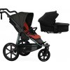 TFK ProA 2v1 Anthracite with Red Higlights Combi carrycot + Seat unit Hlboká vanička Black