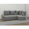 Rohová rozkladacia sedačka LUND tmavosivá-svetlosivá