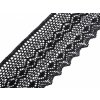Bavlnená čipka paličkovaná šírka 10,5, 11,5 cm - 13.5 m 2 (11,5 cm) čierna