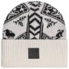 Dámska zimná čiapka KARI TRAA, SAGA KNIT BEANIE Biela,Čierna, UNI