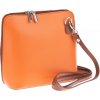 NovaKabelka.sk Grana Arancione Marrone Secondo kožená talianska crossbody kabelka oranžová