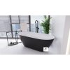 Besco MOYA B&W voľne stojaca vaňa z liateho mramoru 160 x 70 cm #WMD-160-MWG