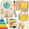 Tooky Toy Montessori vzdelávacie puzzle Počítanie tabuľky 6v1 od 3 rokov