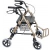 Štvorkolesové chodítko so sedačkou a košíkom RA888, šedá metalíza