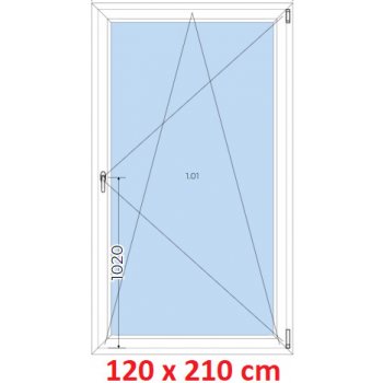 Soft Plastové okno 120x210 cm, otváravé a sklopné