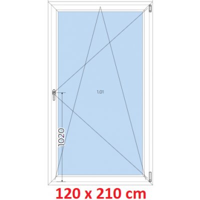 Soft Plastové okno 120x210 cm, otváravé a sklopné