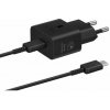 Samsung Travel Charger 25W EP-T2510X PD 3.0 with Type-C to Type-C cable (1m) Black EU (EP-T2510XBEGEU)