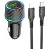 Rychlonabíjačka do auta Borofone BZ21 vrátane dátového kábla Lightning Dual 48W čierna