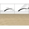 Prechodové lišty A48 - SAMOLEPIACE šírka 4,1 x výška 0,62 x dĺžka 100 cm - dub mocca