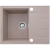 Gamma Modern 6550, 1-komorový granitový drez 650x500x210 mm s krátkym odkvapkávačom, béžová, GMA-ZLE000091