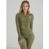 Dámsky top na zips SOFT - Army Green Veľkosť: L