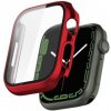 AppleKing pokovené ochranné puzdro s tvrdeným sklom pre Apple Watch 41 mm - červené - možnosť vrátiť tovar ZADARMO do 30tich dní