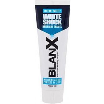 BlanX White Shock bieliaca pasta proti škvrnám na zubnej sklovine s okamžitým účinkom 75 ml