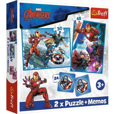 Trefl Puzzle 2v1 + pexeso - Hrdinovia v akcii / Disney Marvel The Avengers 93333
