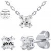 SILVEGO stříbrný dárkový set se Swarovski® Zirconia 4 mm