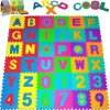 Spielwerk Penová podložka pre deti PUZZLE čísla a písmená viacfarebná, 86 dielov 101166