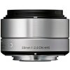 Sigma 30mm f/2.8 DN Art, baj. Micro 4/3, Strieborný