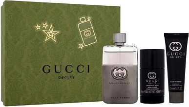 Gucci Guilty : EDT 90 ml + deostick 75 ml + sprchový gel 50 ml