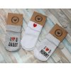 Z&:Z Sada 3 ks ponožky I love biele sivé
