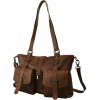 Veľká Kožená Taška cez rameno Buffalo Pull - Up Vintage Leather 42x30x17cm hnedá Veľkosť: UNI