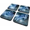 CurePink Tácky pod sklenice Harry Potter Patronus balení 4 ks 10x10cm