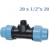 Donsen PE T-kus s vonkajším závitom 20 mm x 1/2 